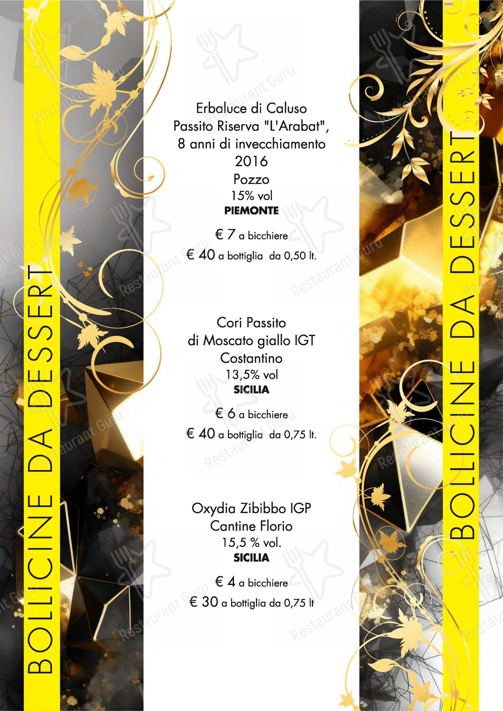 Menu bar per Seminara Restaurant in Viverone