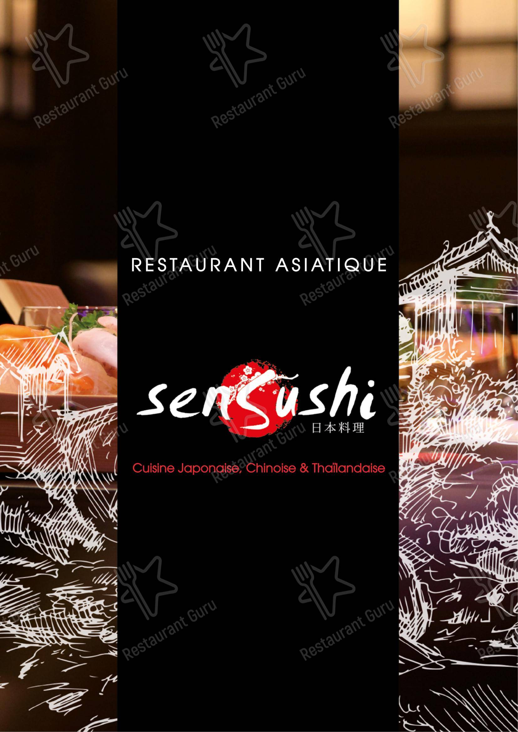 Menu pour SenSushi dans Huningue