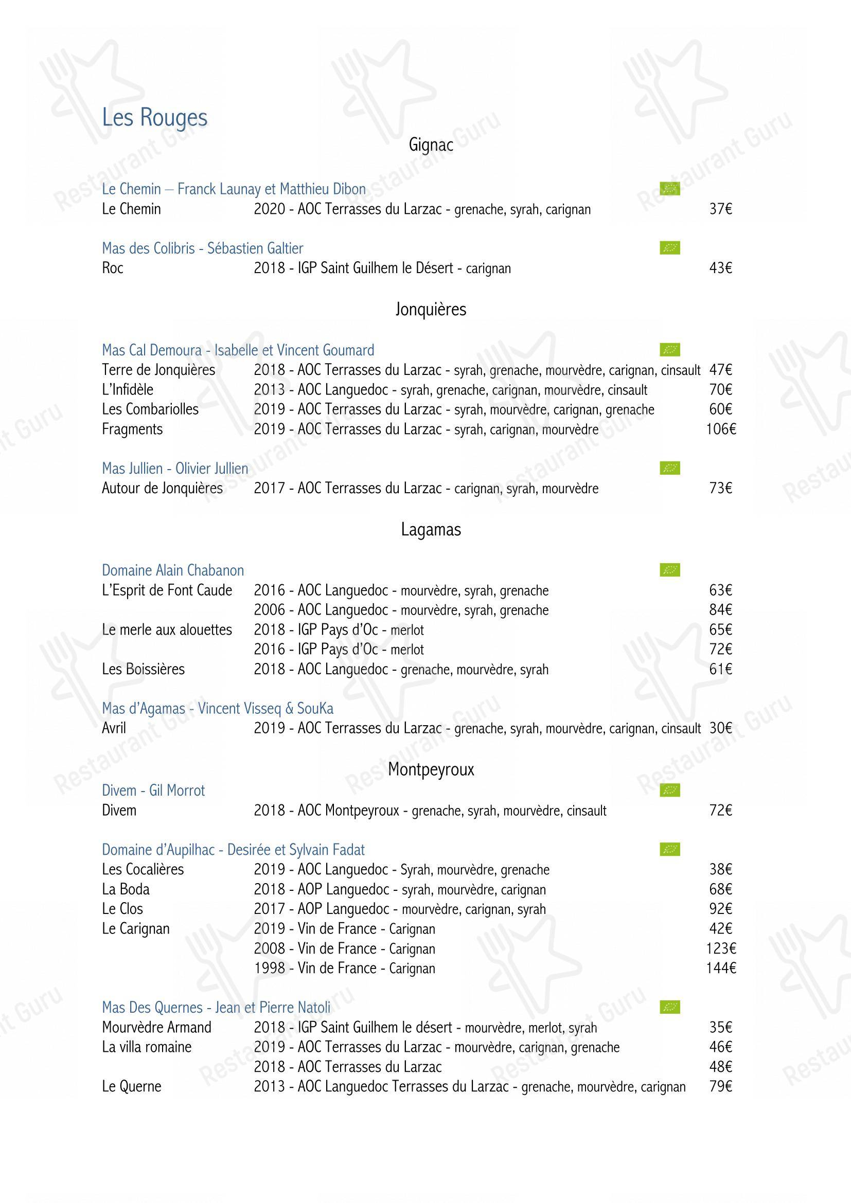 Menu pour SouKa Bistrot des Vins - Restaurant Caviste Bar a Vins - Menu