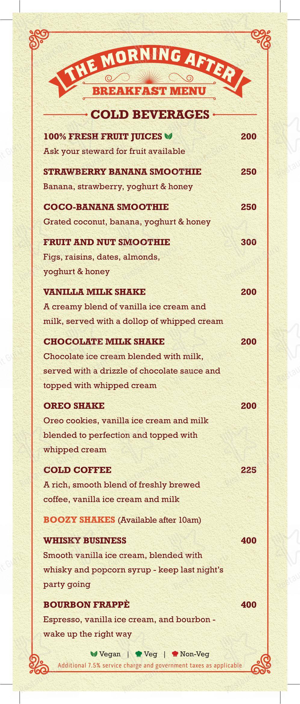 Toit - Menu