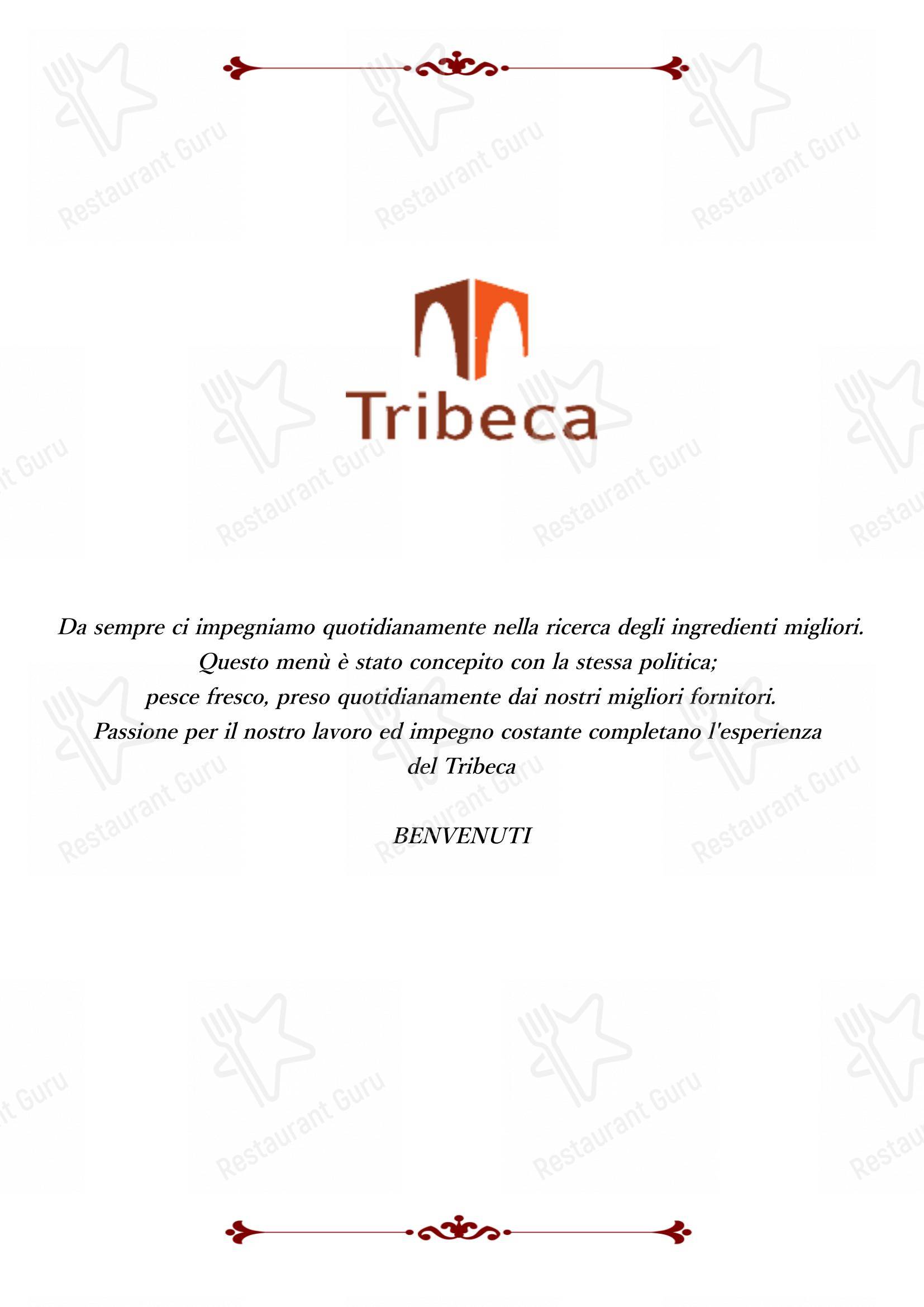 Menu di Tribeca - Menu bar