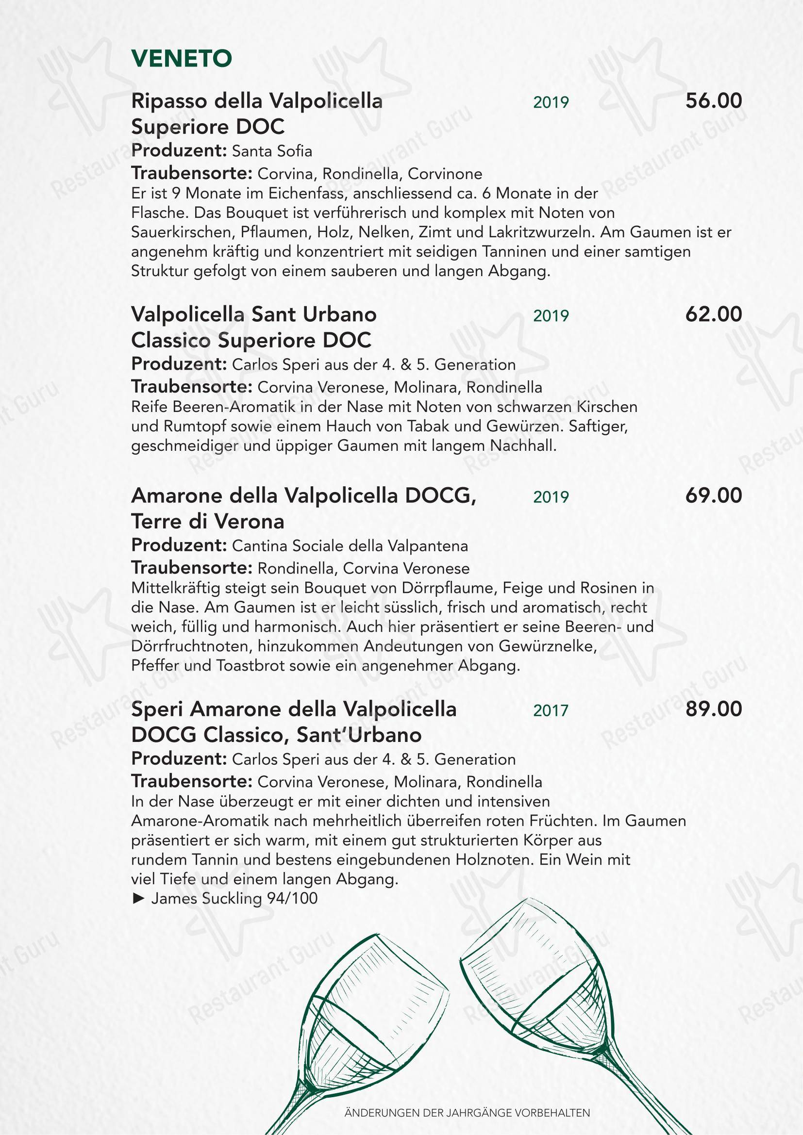 Основное меню per Türmli Restaurant & Pizzeria pizzeria