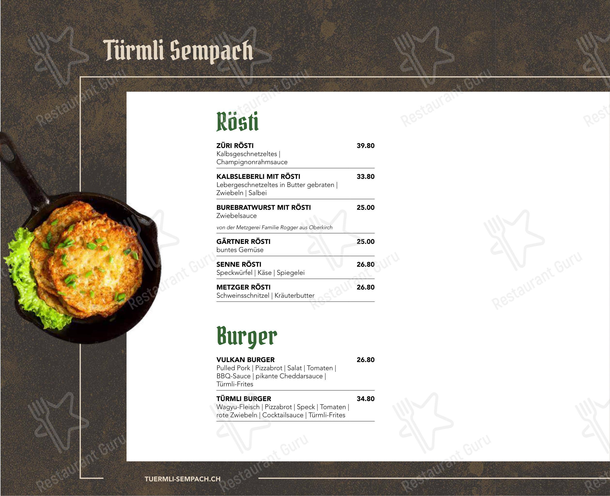 Menu di Türmli Restaurant & Pizzeria - Коктейльная карта