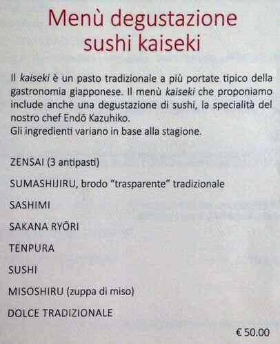 Menu di Doozo 