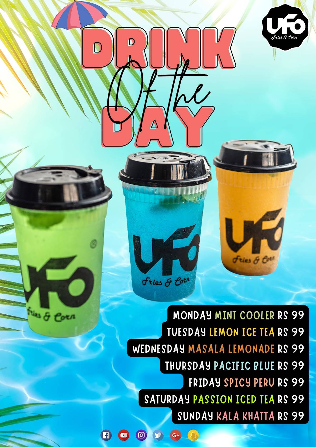 ufo Fries and Corn menu