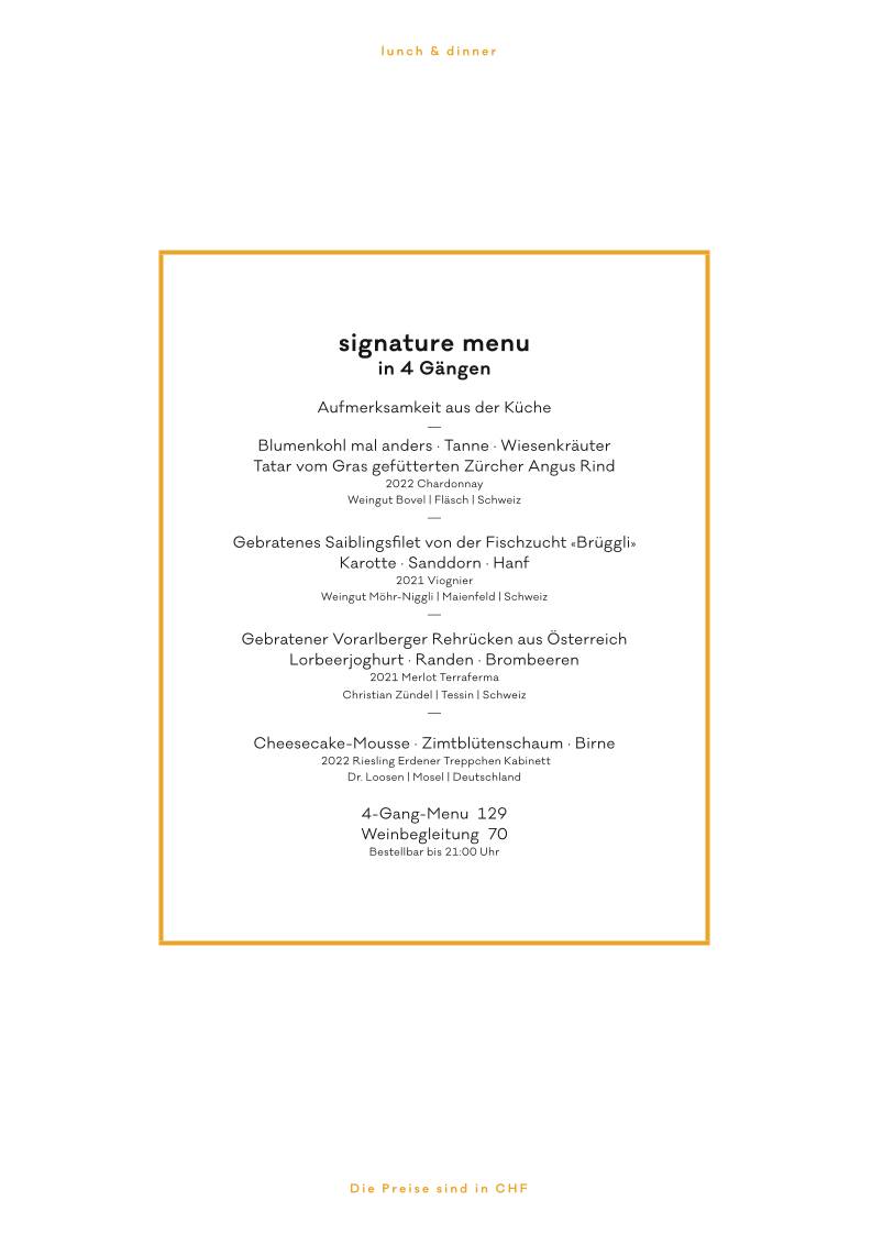 Menu di verve by sven 