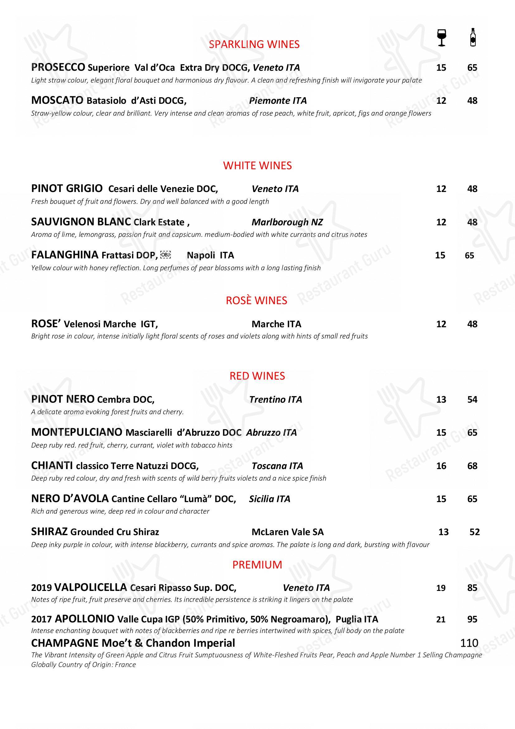 Menu at Pasta & Pizza Peter Eva Italian restaurant, Huskisson