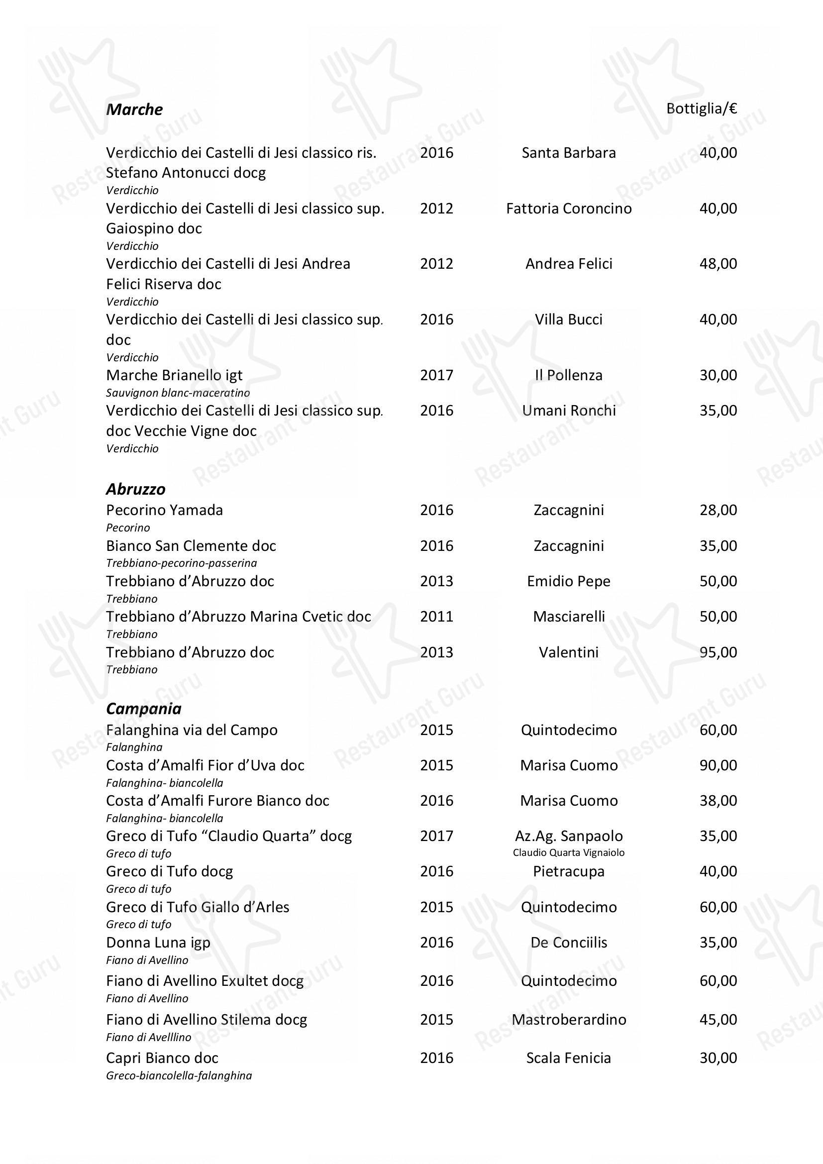 Menu di Il Simposio Ristorante Wine Bar Roma - 菜单