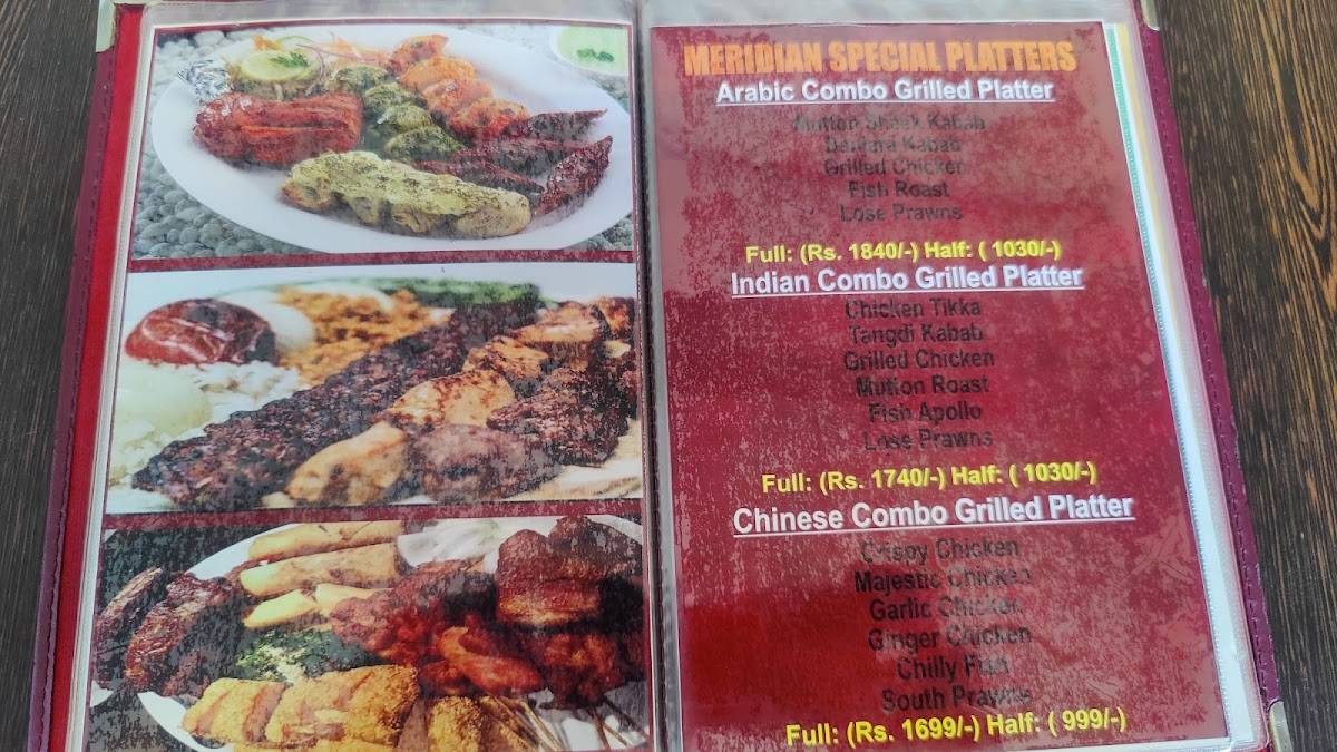 Meridian Restaurant menu