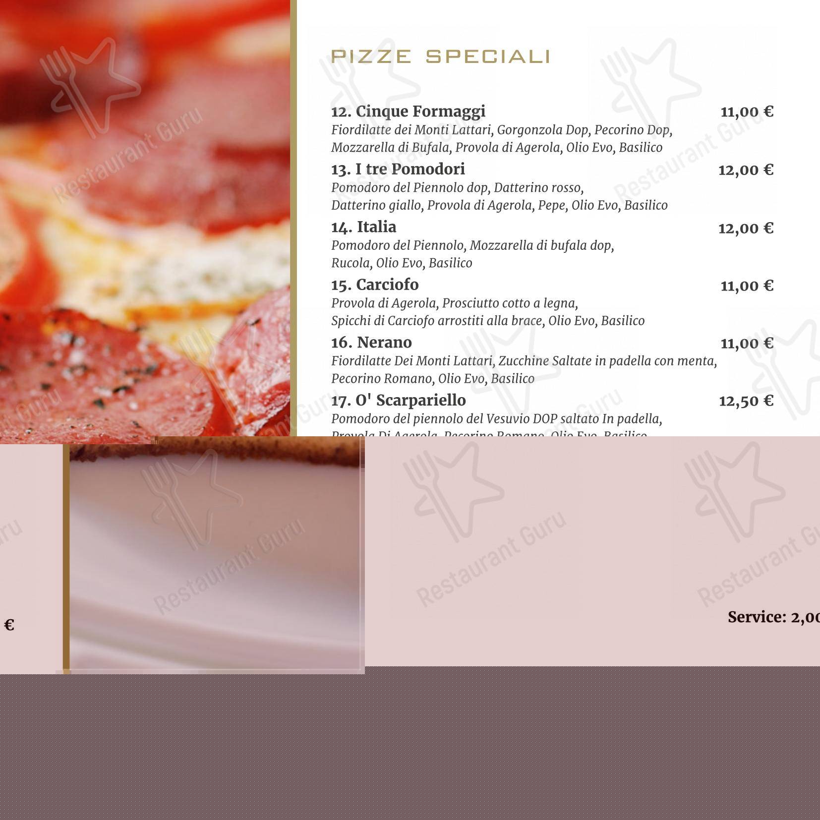 Menu di Operazione San Gennaro - Menu