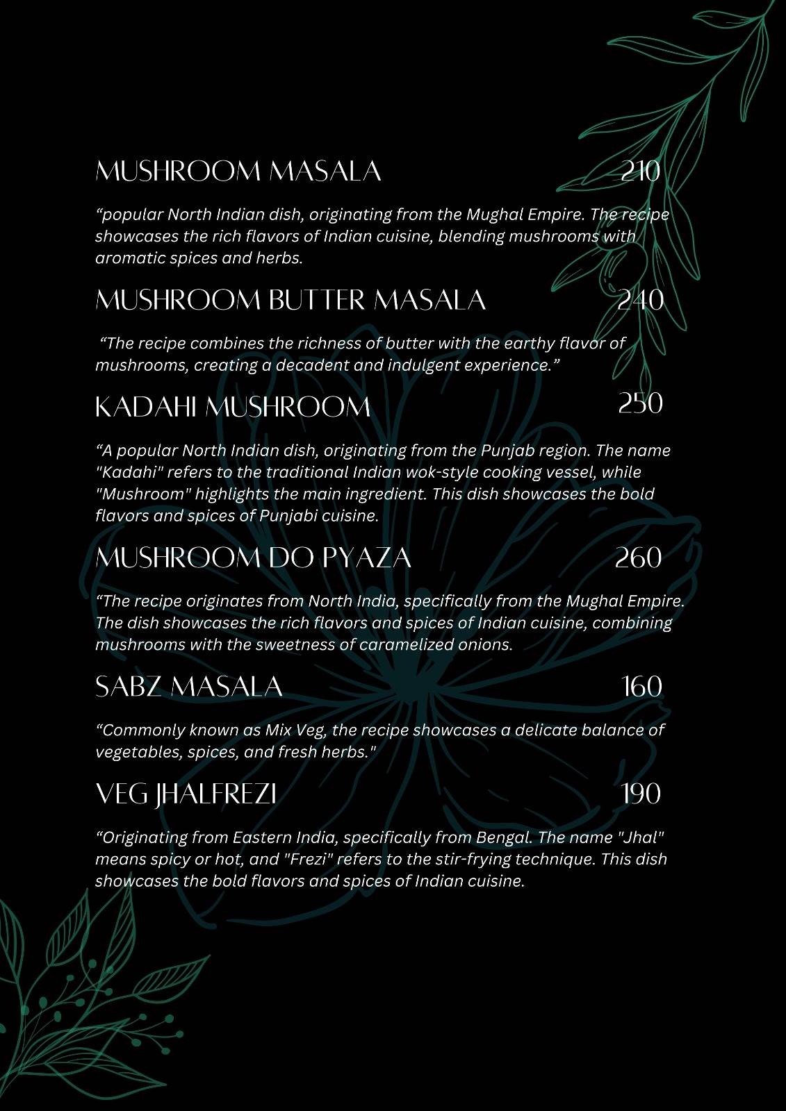 SAGA @ 1157 menu
