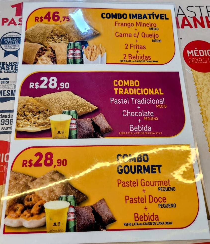 10 Pastéis cardápio