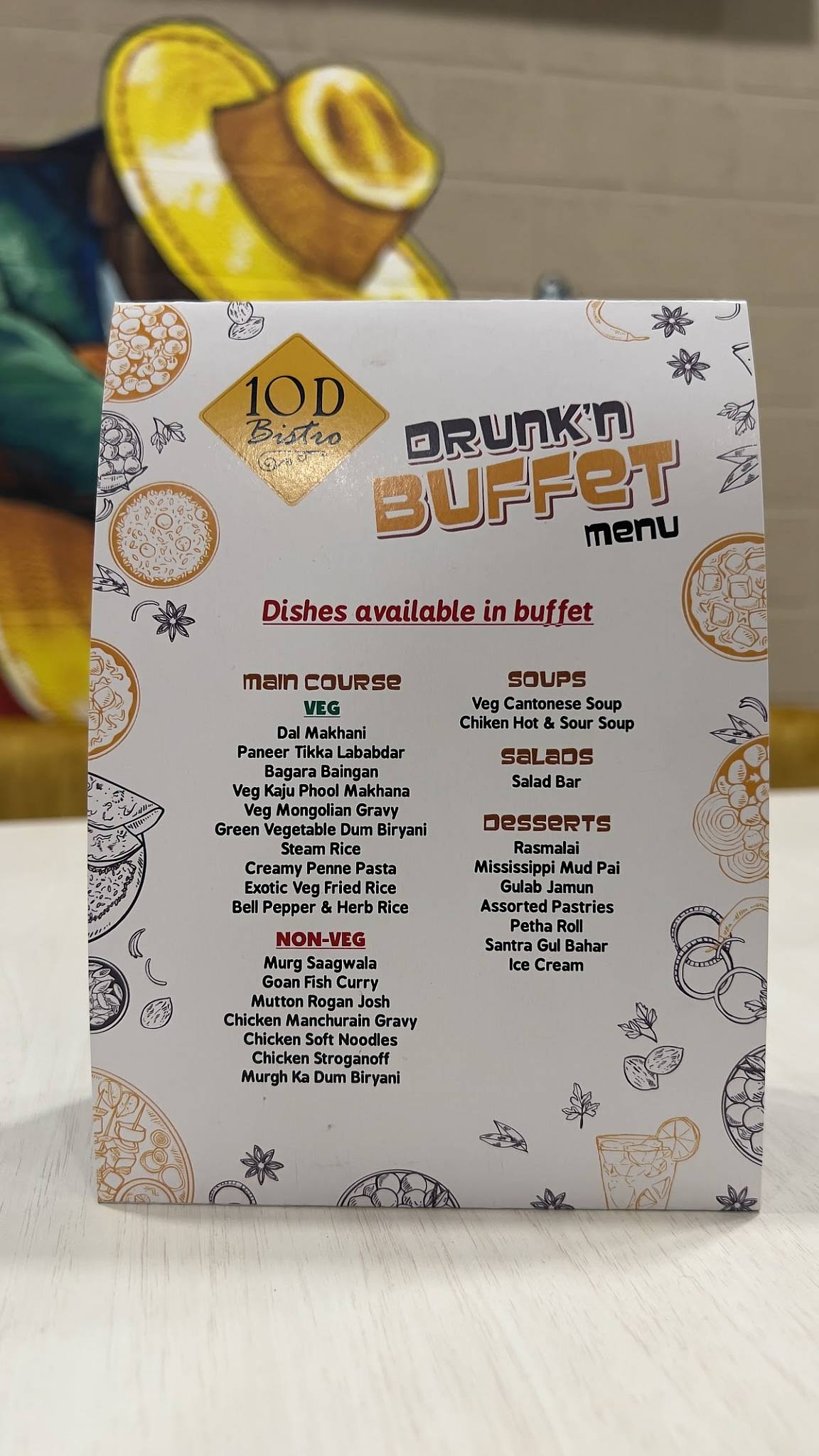 10D Bistro - Thrill City menu