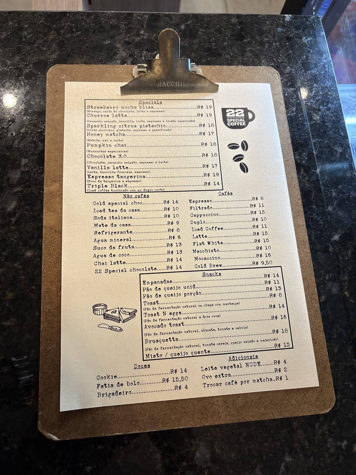 22 Special Coffee Leblon cardápio