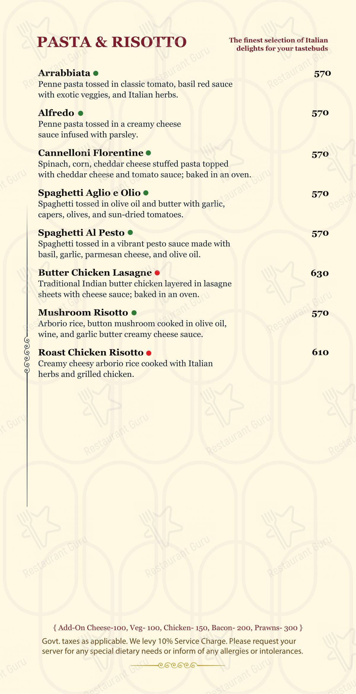 Menu bar for 24K Kraft Brewzz Fine Dine Restaurant Taproom Lounge Bar in Pune