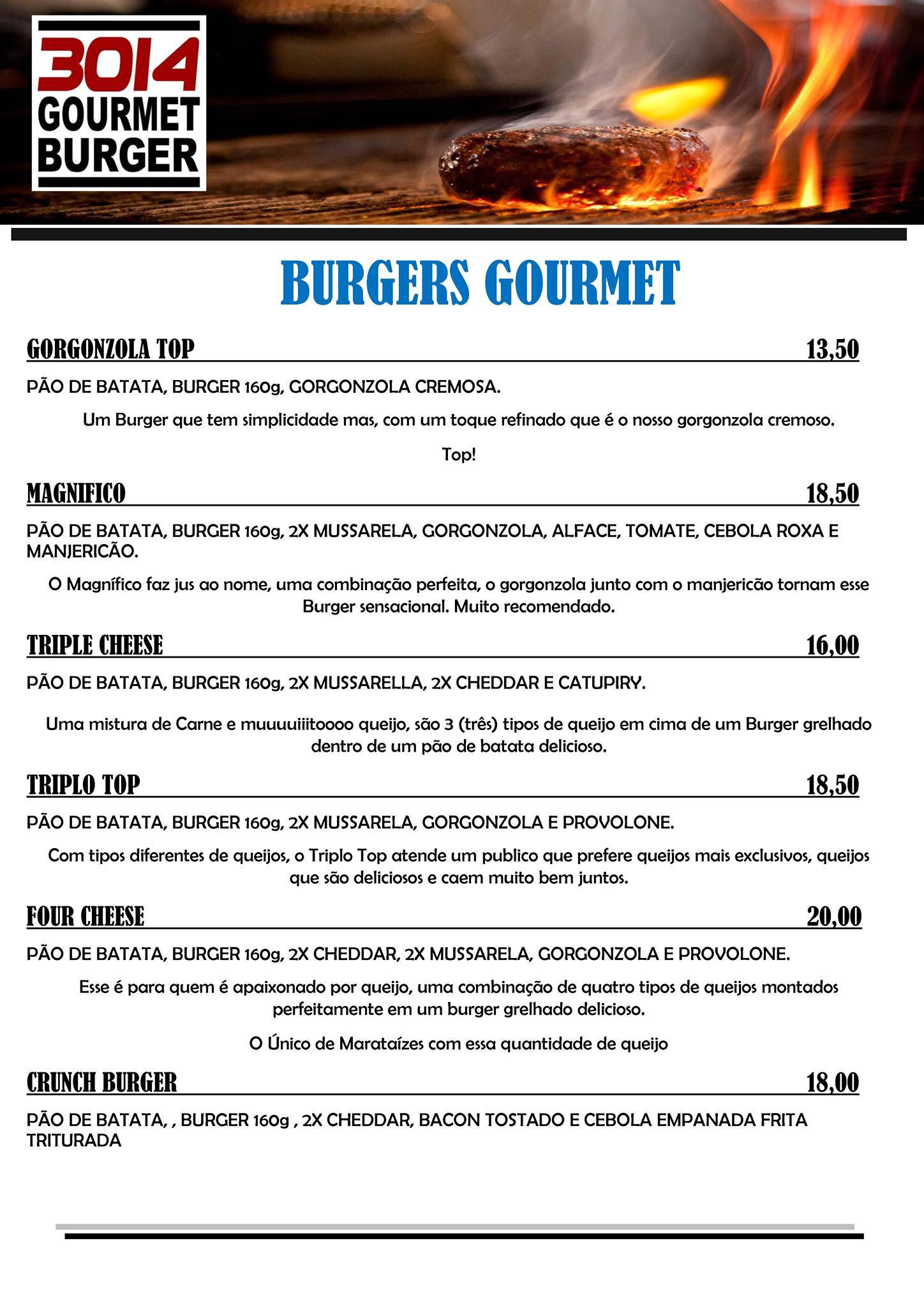 3014 Hamburgueria cardápio