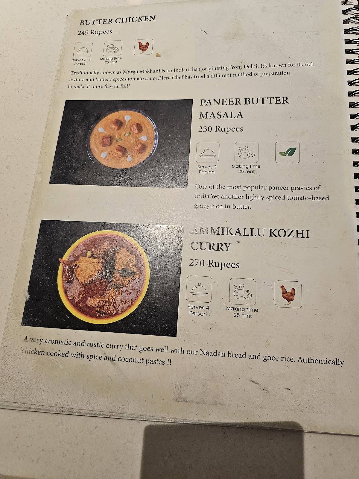 7th Lounge menu