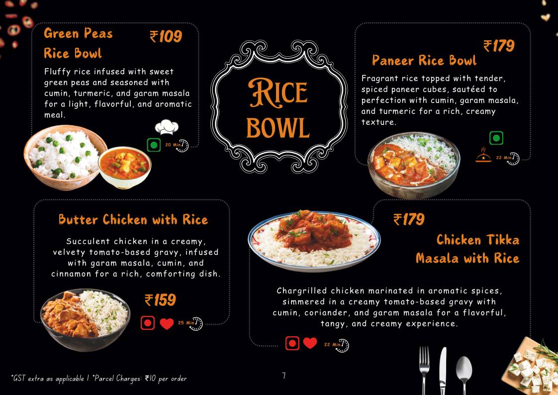 9 To 99 What The Food menu