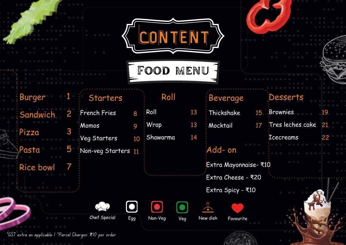 9 To 99 What The Food menu