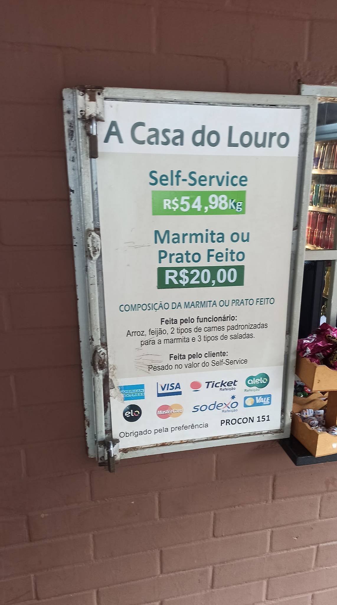 A Casa do Louro cardápio