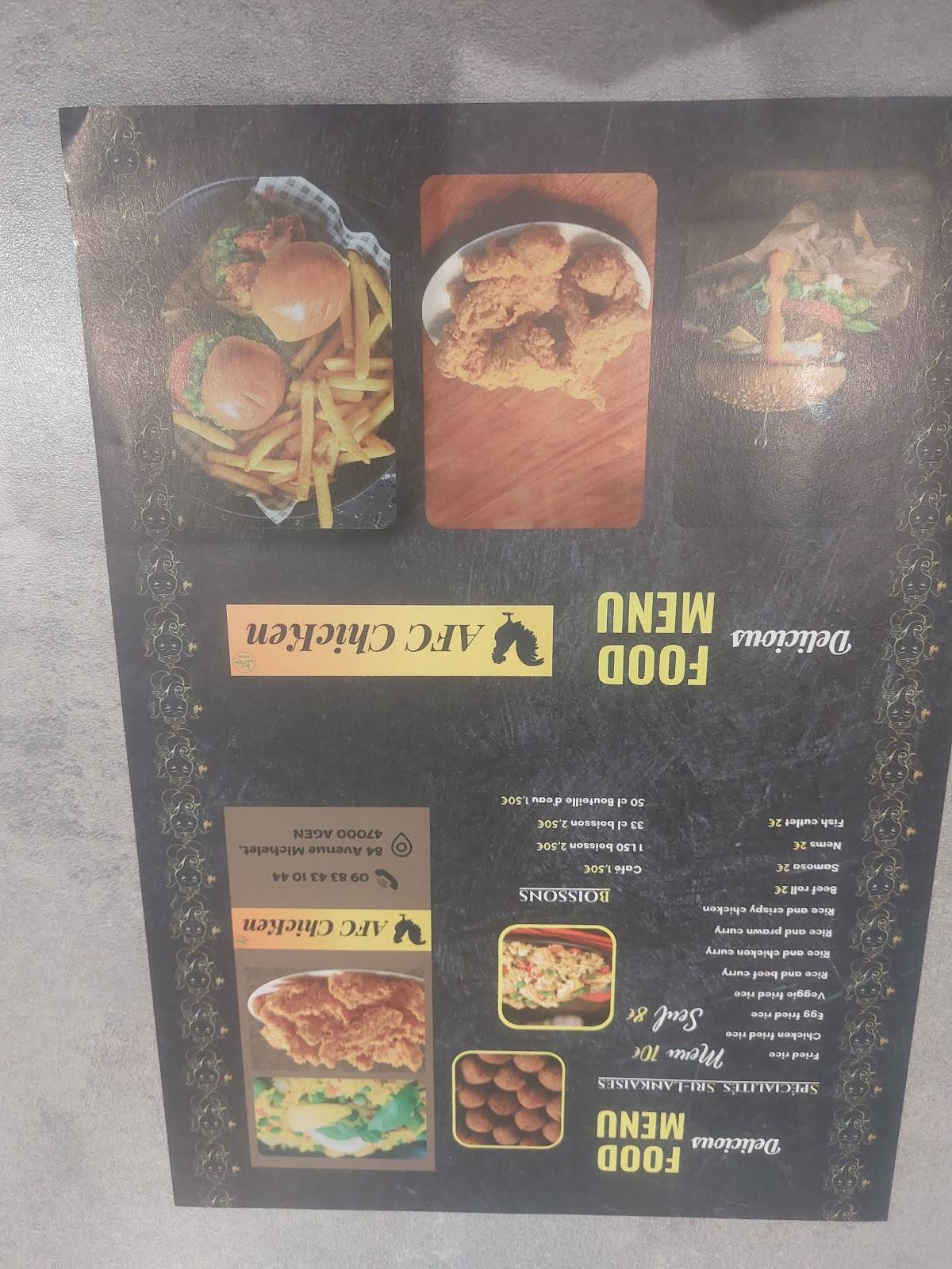 Menu de AFC CHICKEN