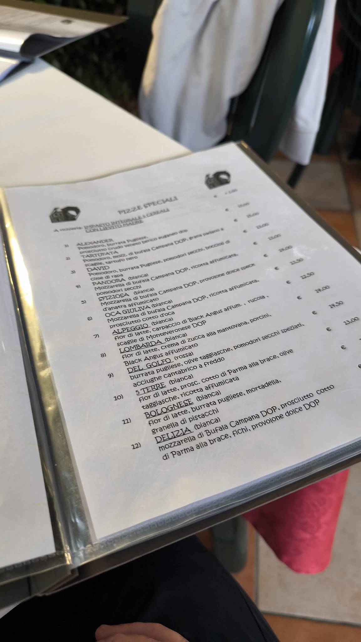 Menu di AL Portone pizzeria ristorante 