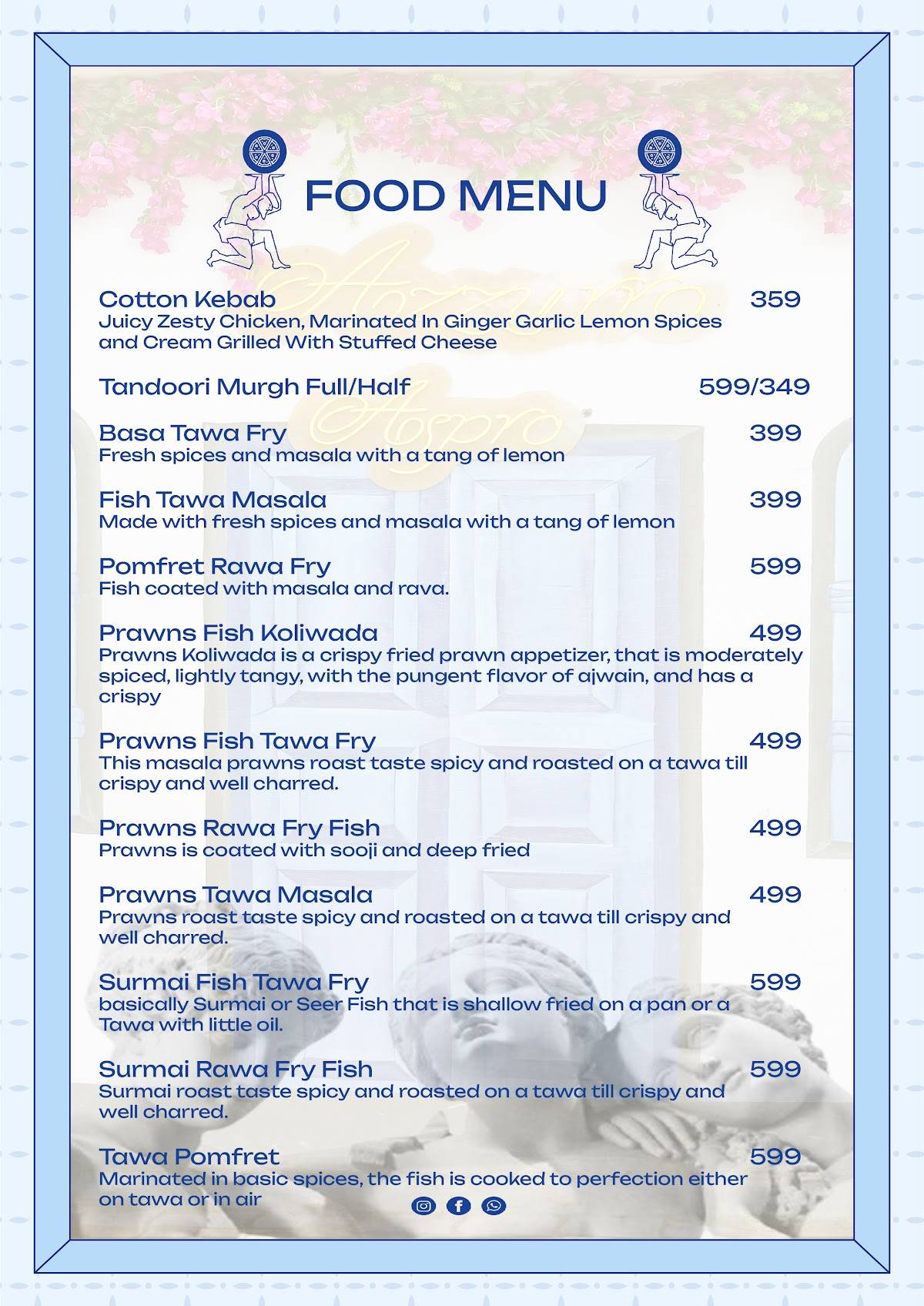 AZZURRO ASPRO - BEST BAR IN BANER menu