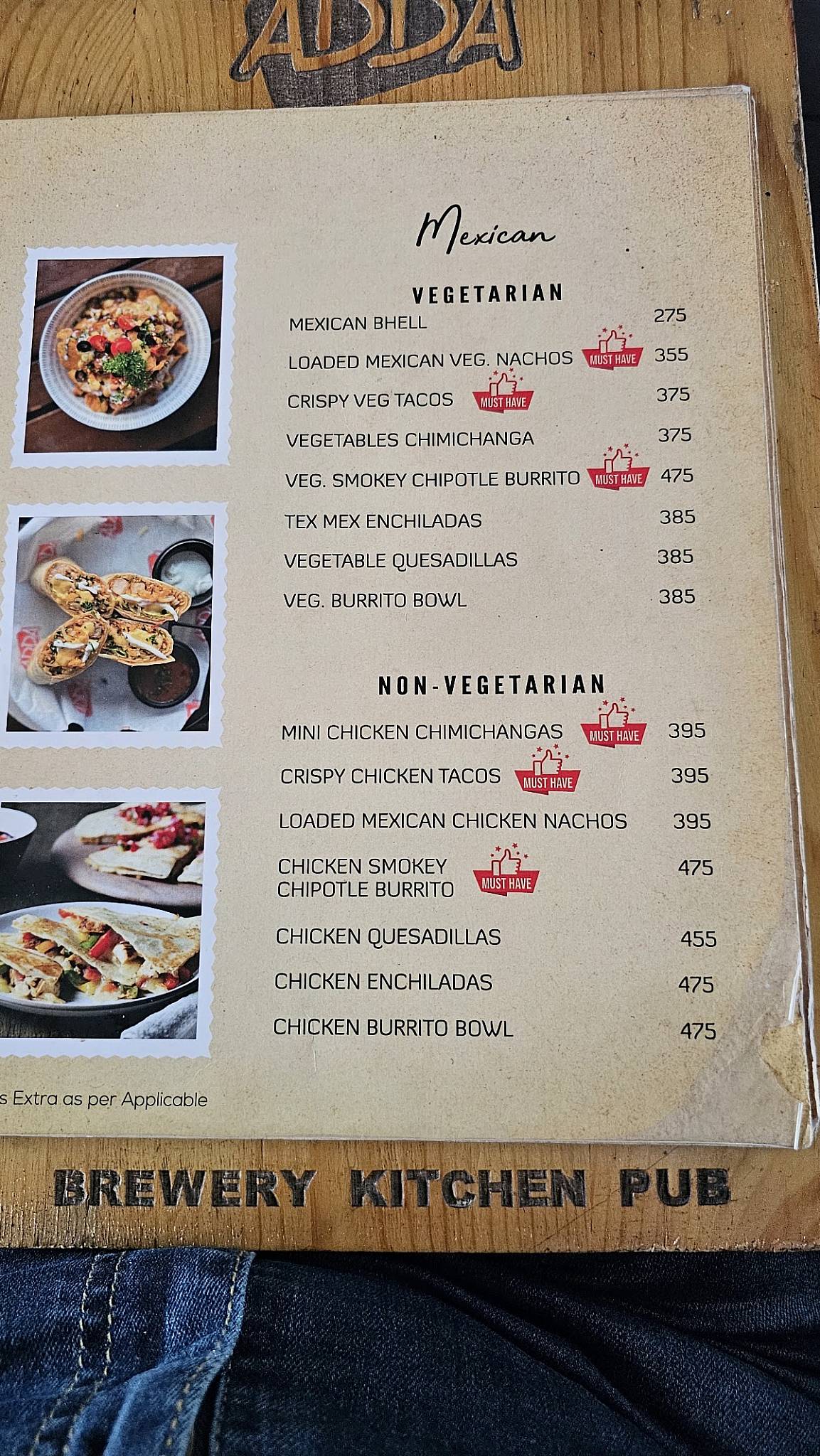 Adda menu