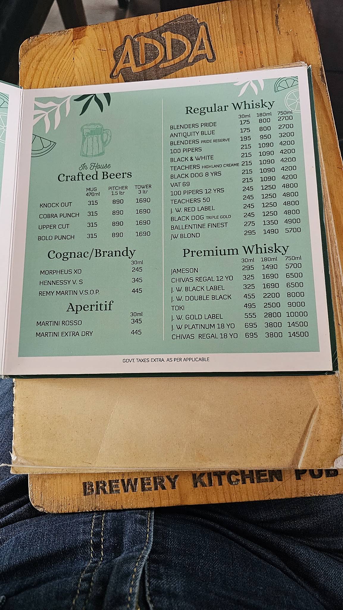 Adda menu
