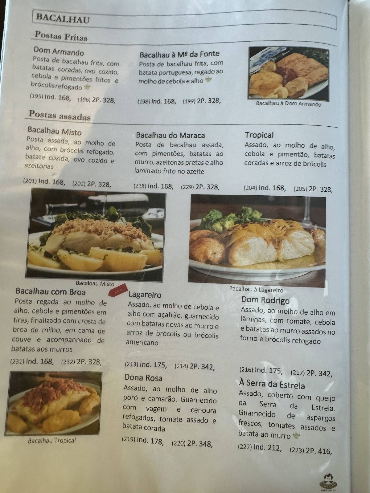 Adegão Português cardápio