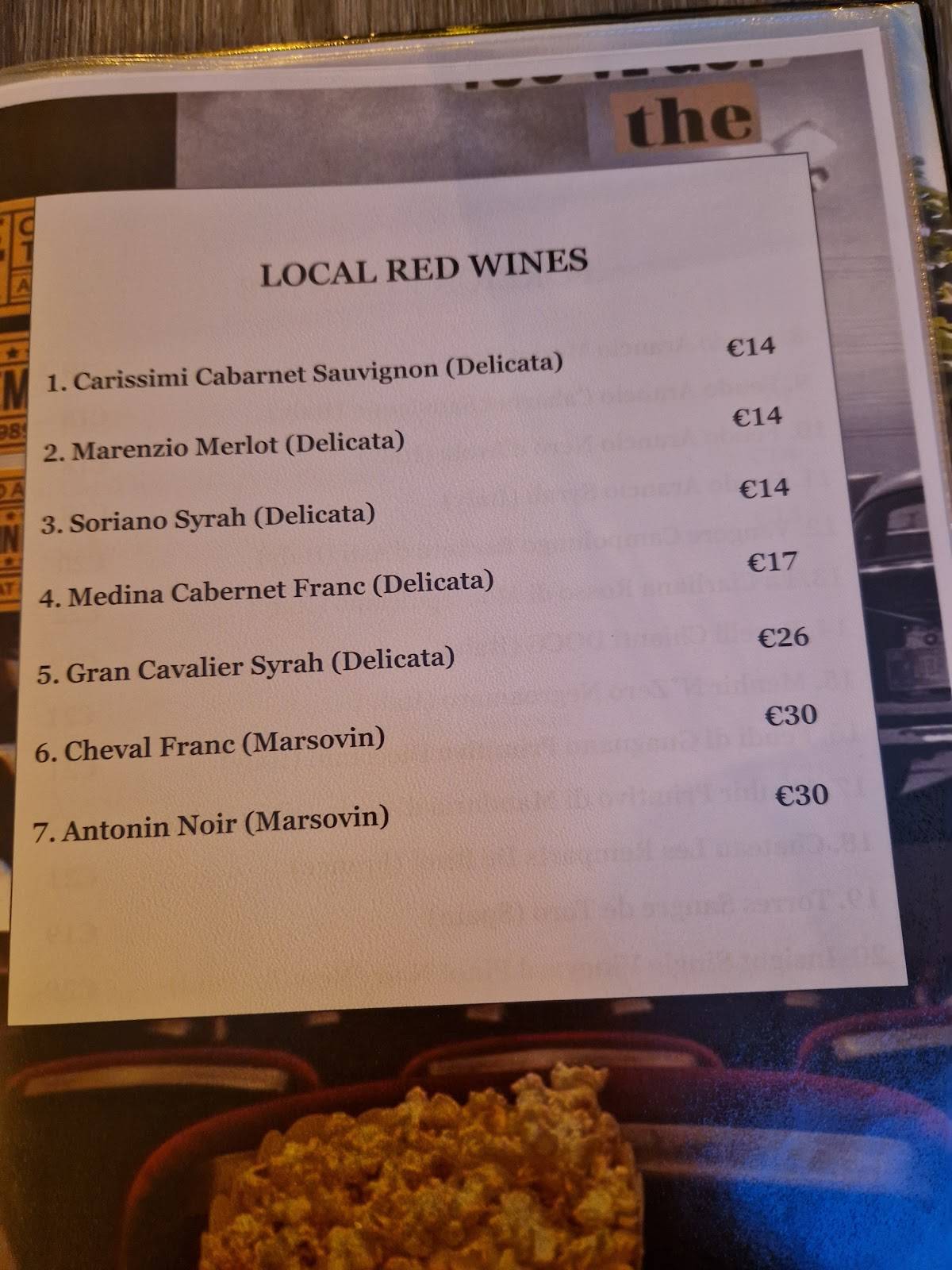 Menu de Adelphi Restaurant