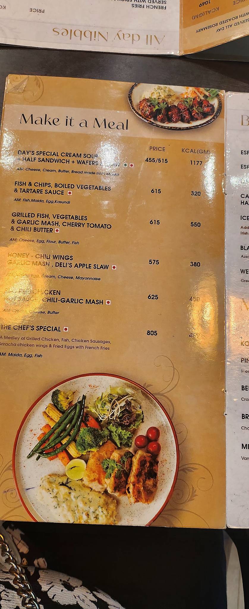 Afraa Deli menu