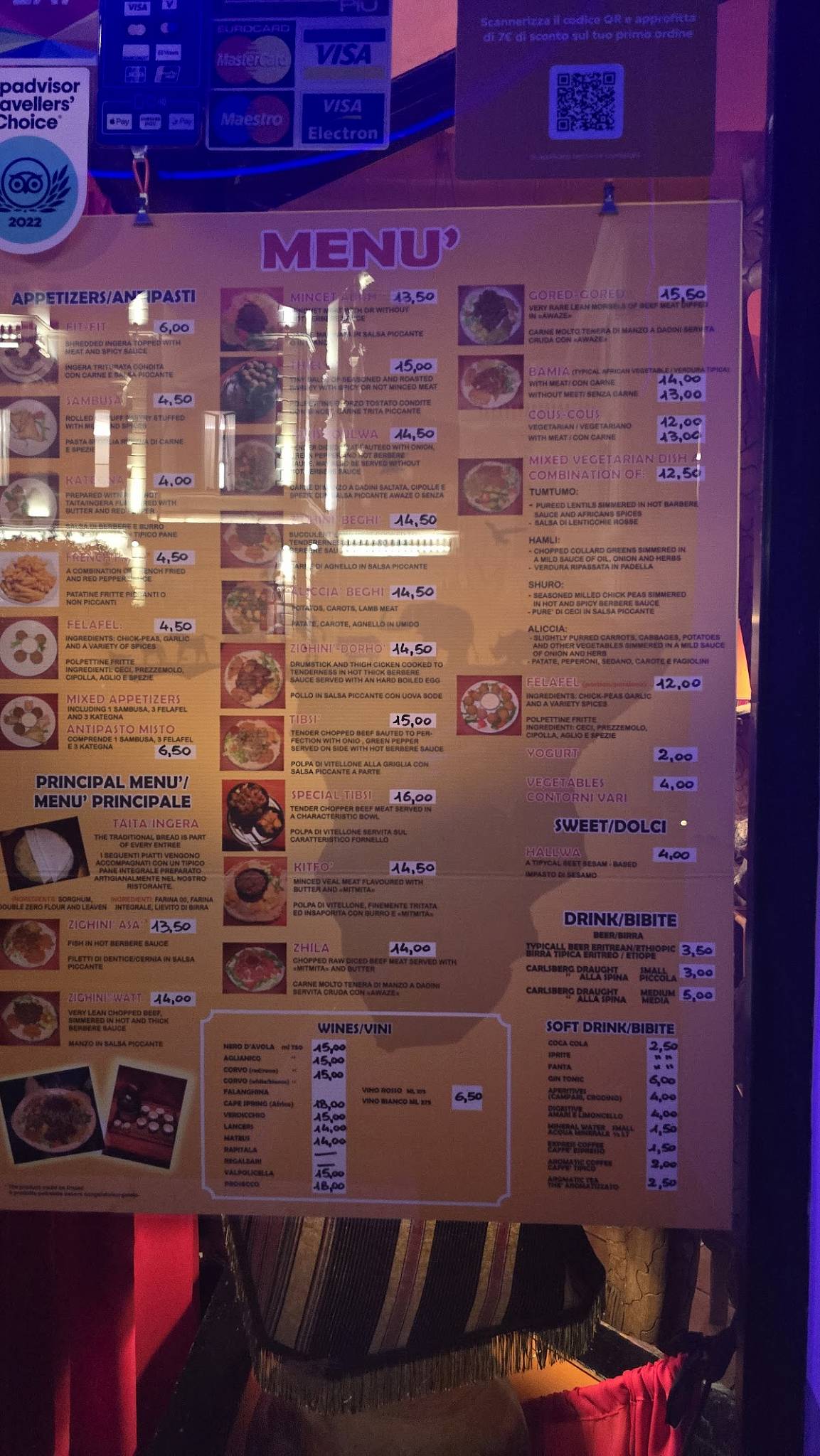 Menu di Africa 