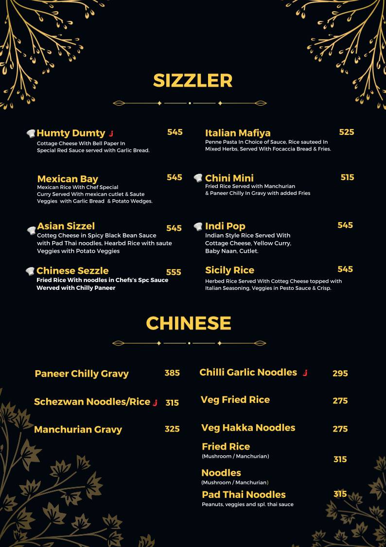 Bluez Restaurant - Candlelight Dinner & Terrace Cafe menu