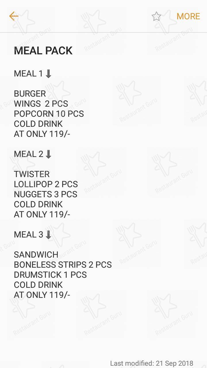 Al-Baksh menu