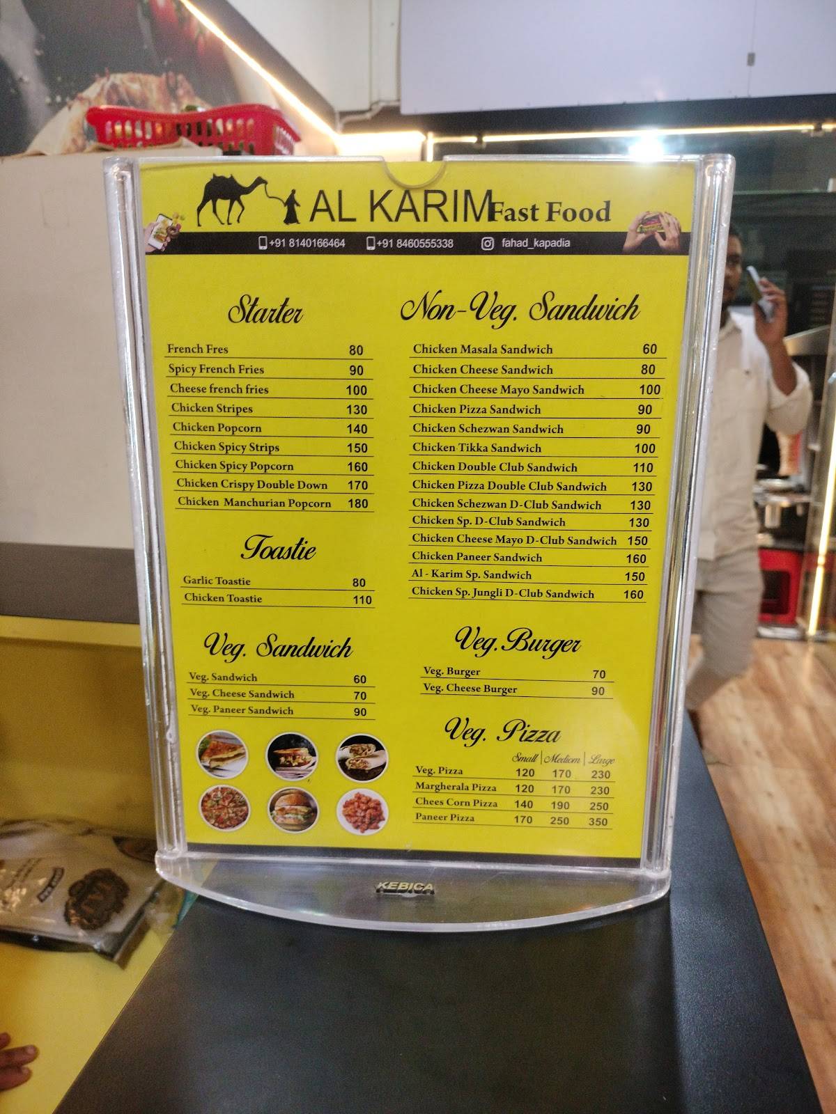 Al Karim Fast Food menu