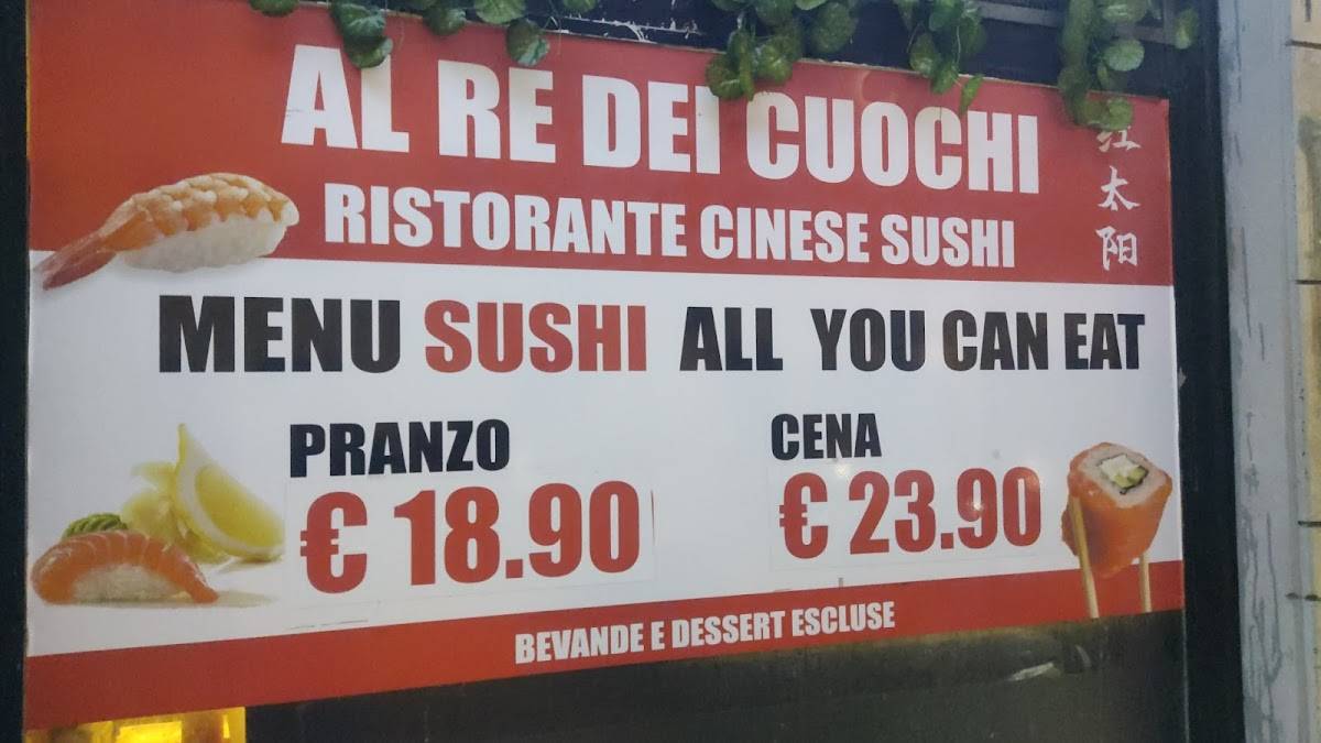 Menu di Al Re dei Cuochi 