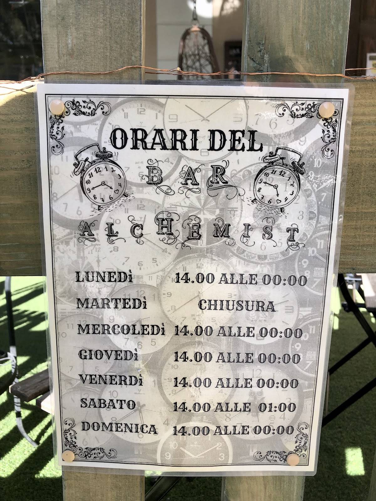 Menu di Alchemist 