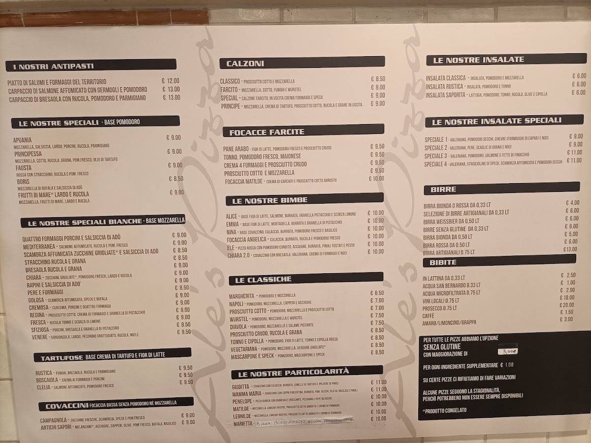 Menu di Ale's Pizza 