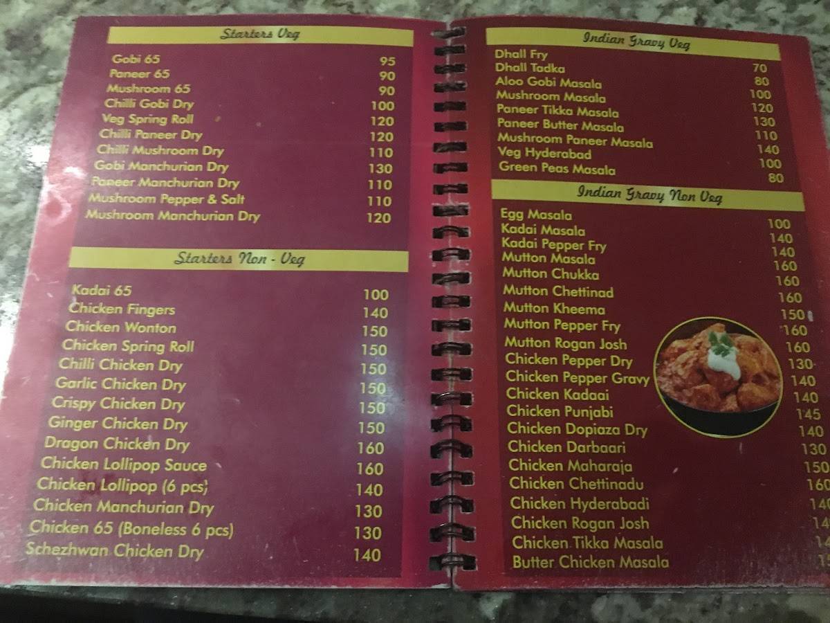 Alif Restaurant menu
