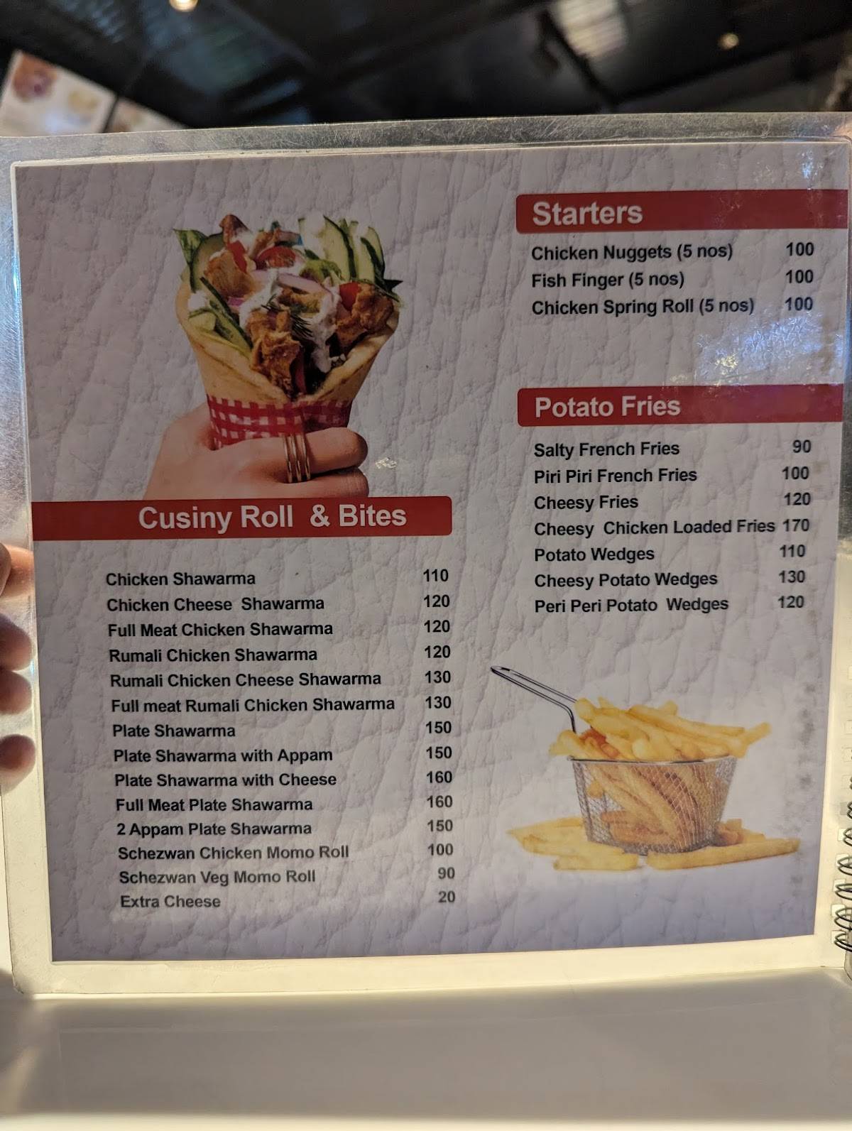 Cusiny menu