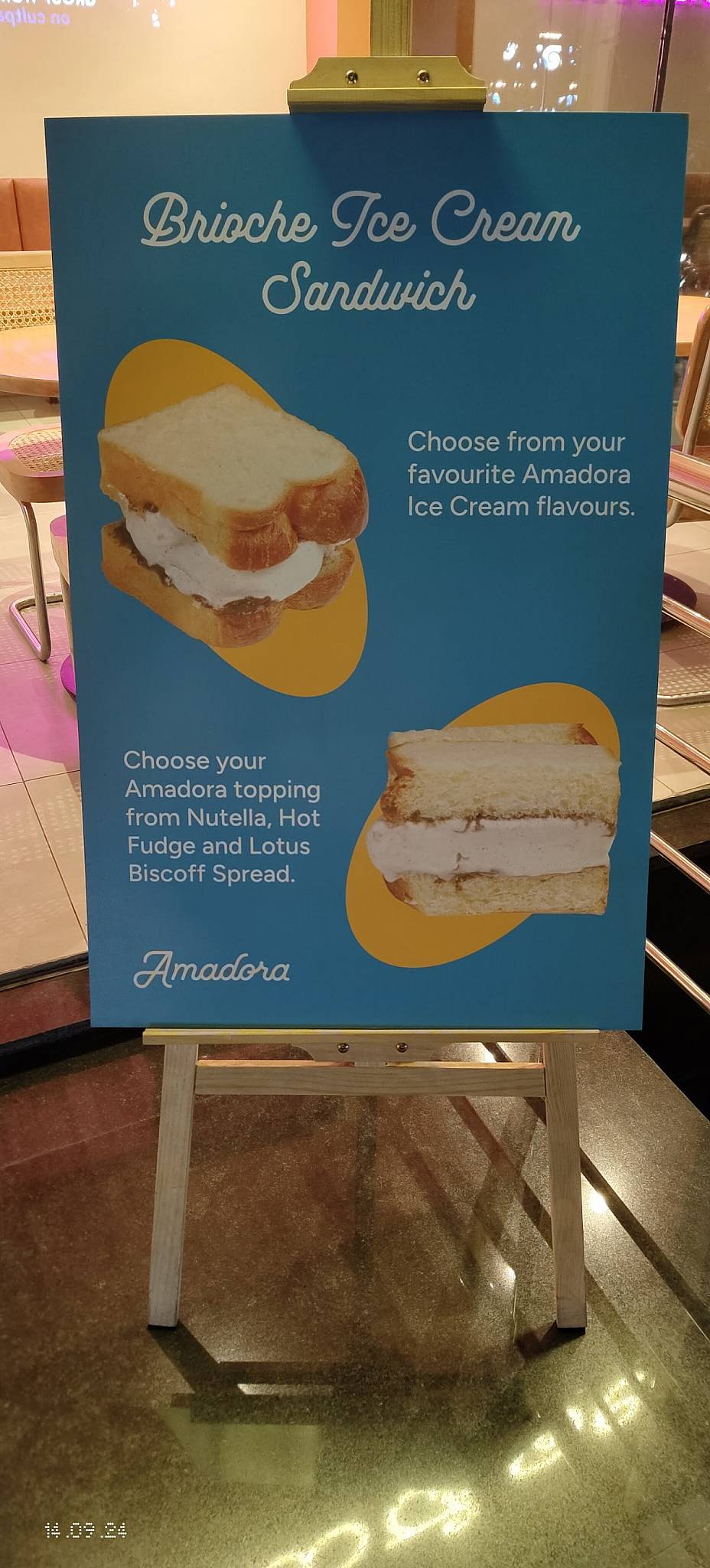 Amadora Artisan Ice Cream HSR menu