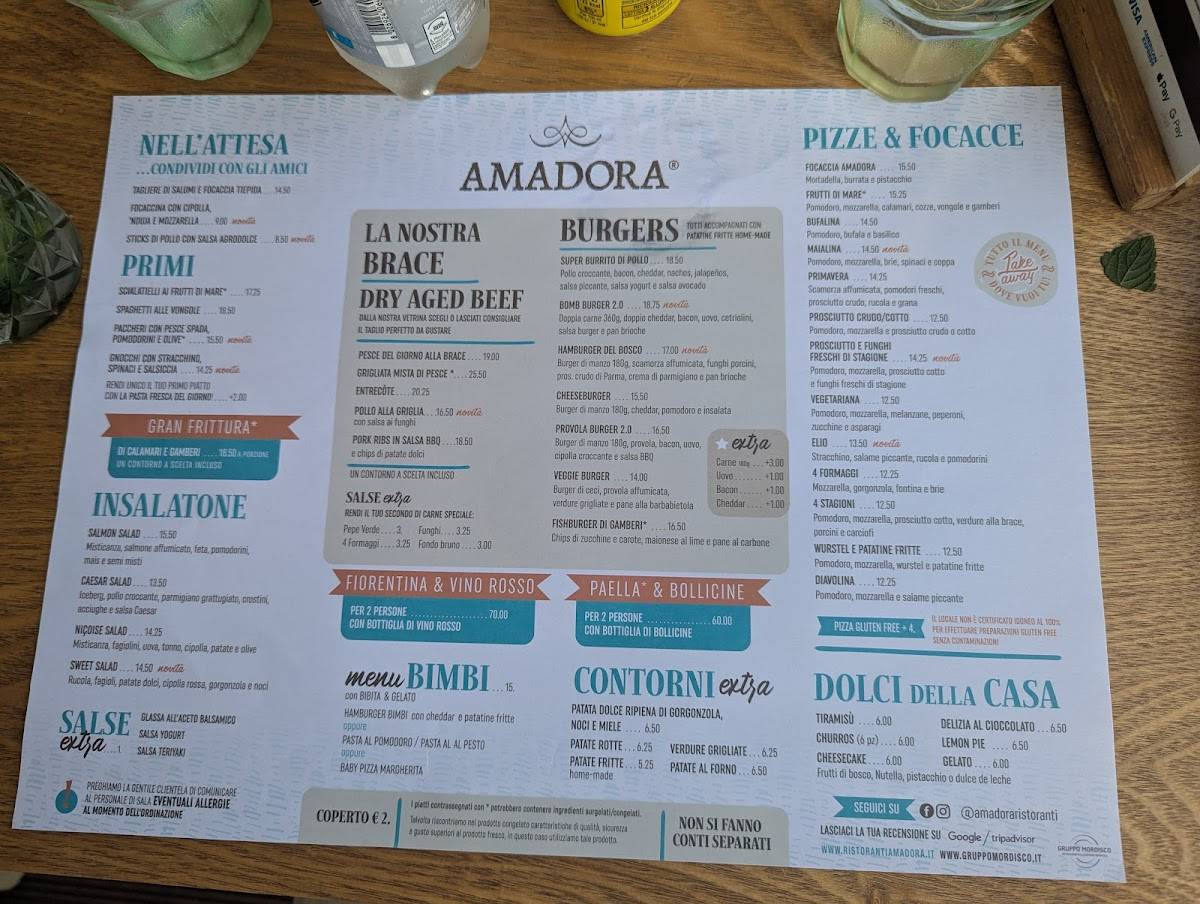 Menu di Amadora Ventimiglia