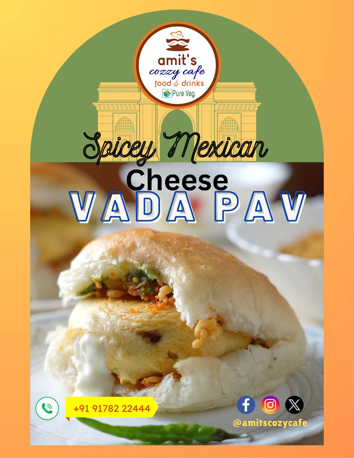 Amit's Cozzy Cafe menu
