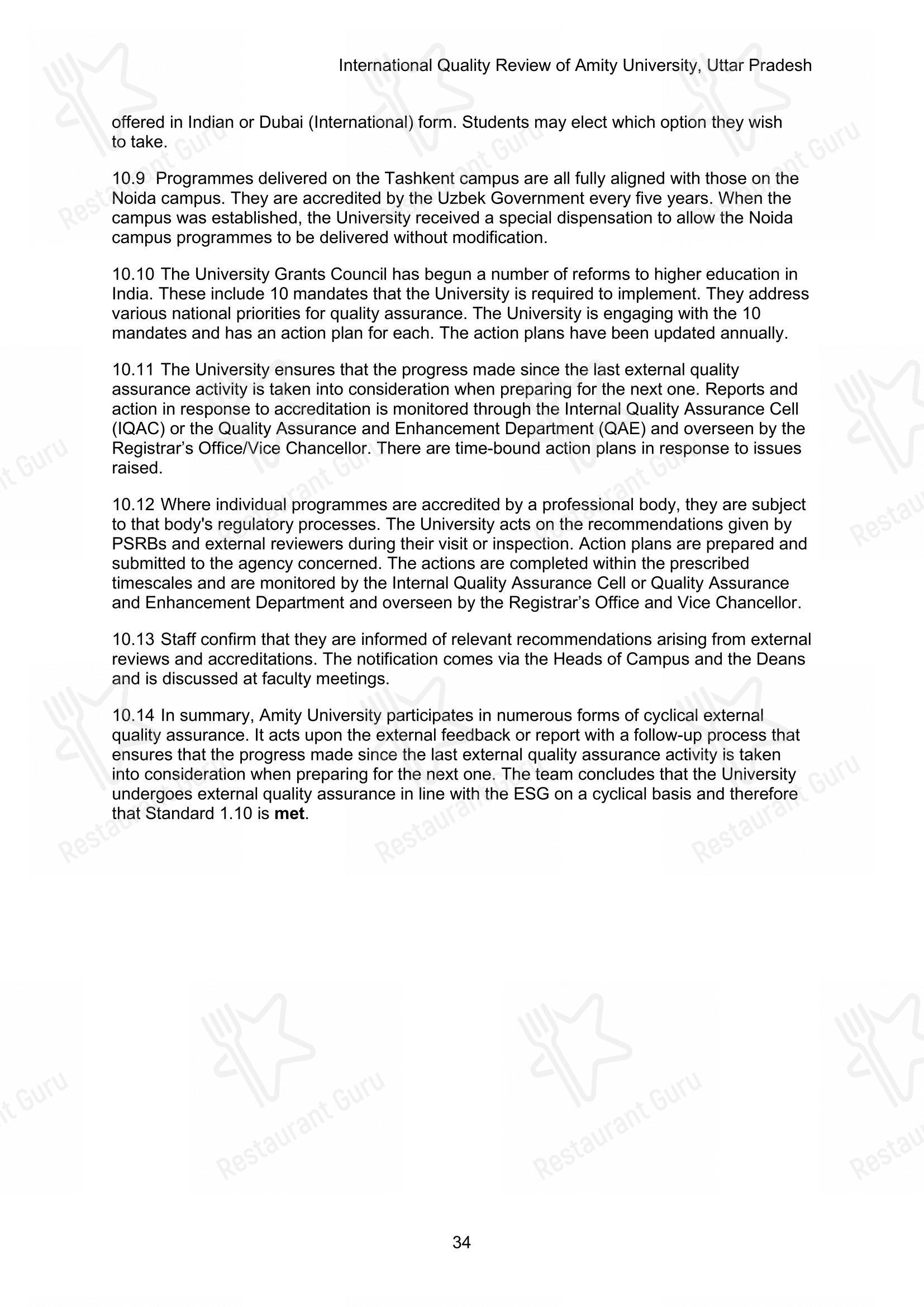 菜单 for Amity University Canteen in Kadampukur