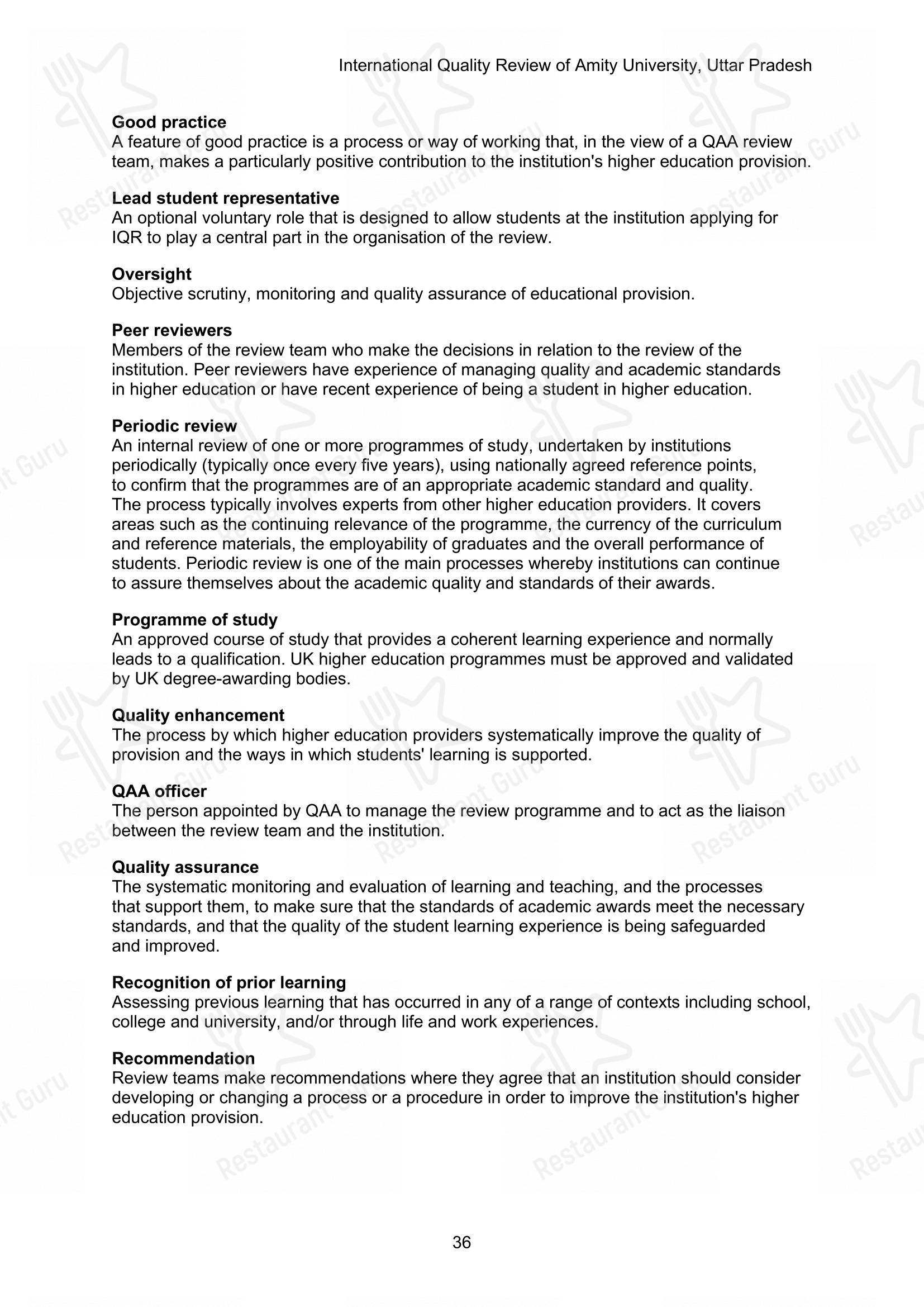 菜单 for the Amity University Canteen cafeteria