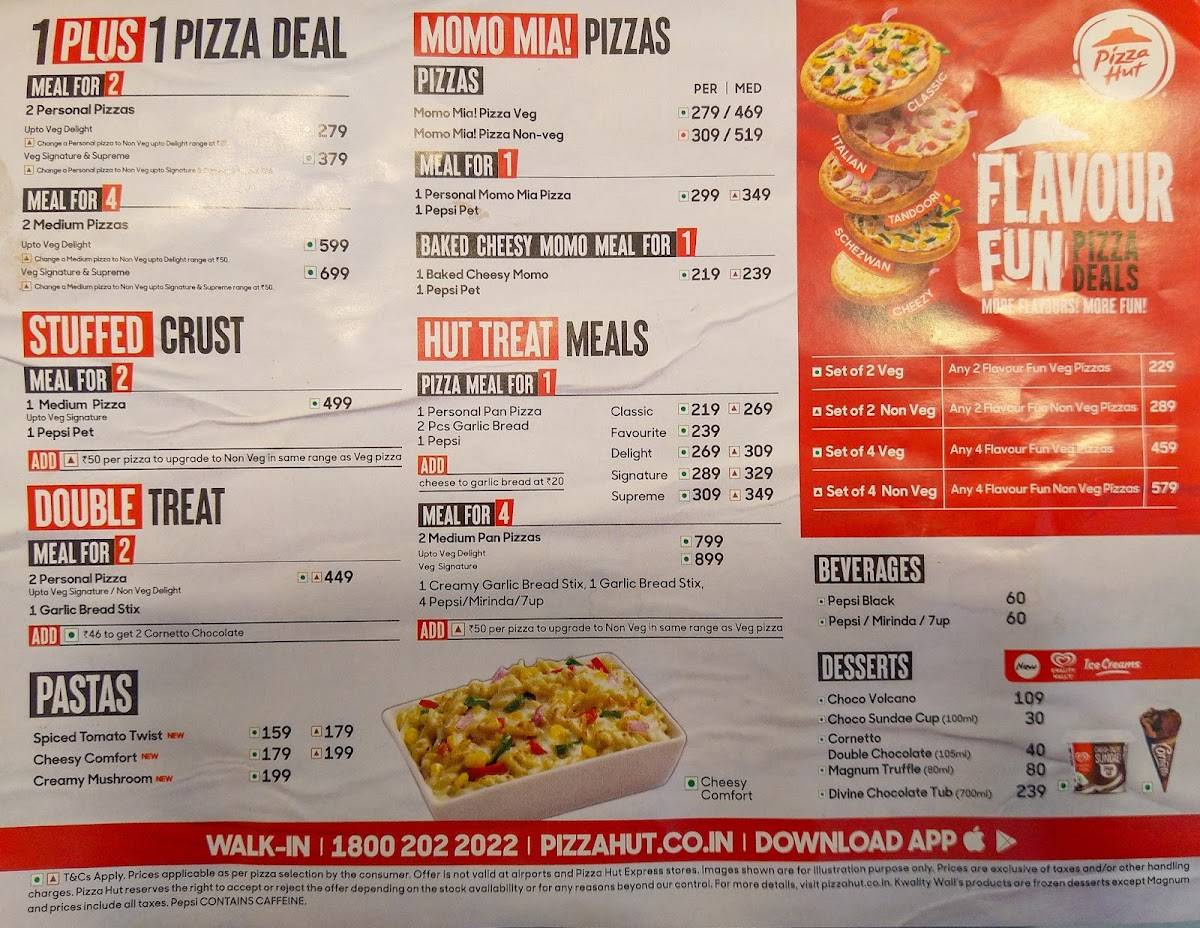 Pizza Hut Tapadia City Centre, Amravati menu