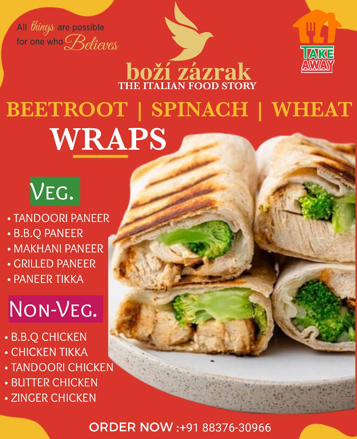 Bozi Zazrak menu