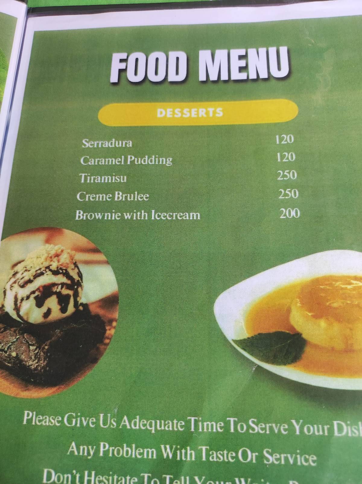 Amsol menu