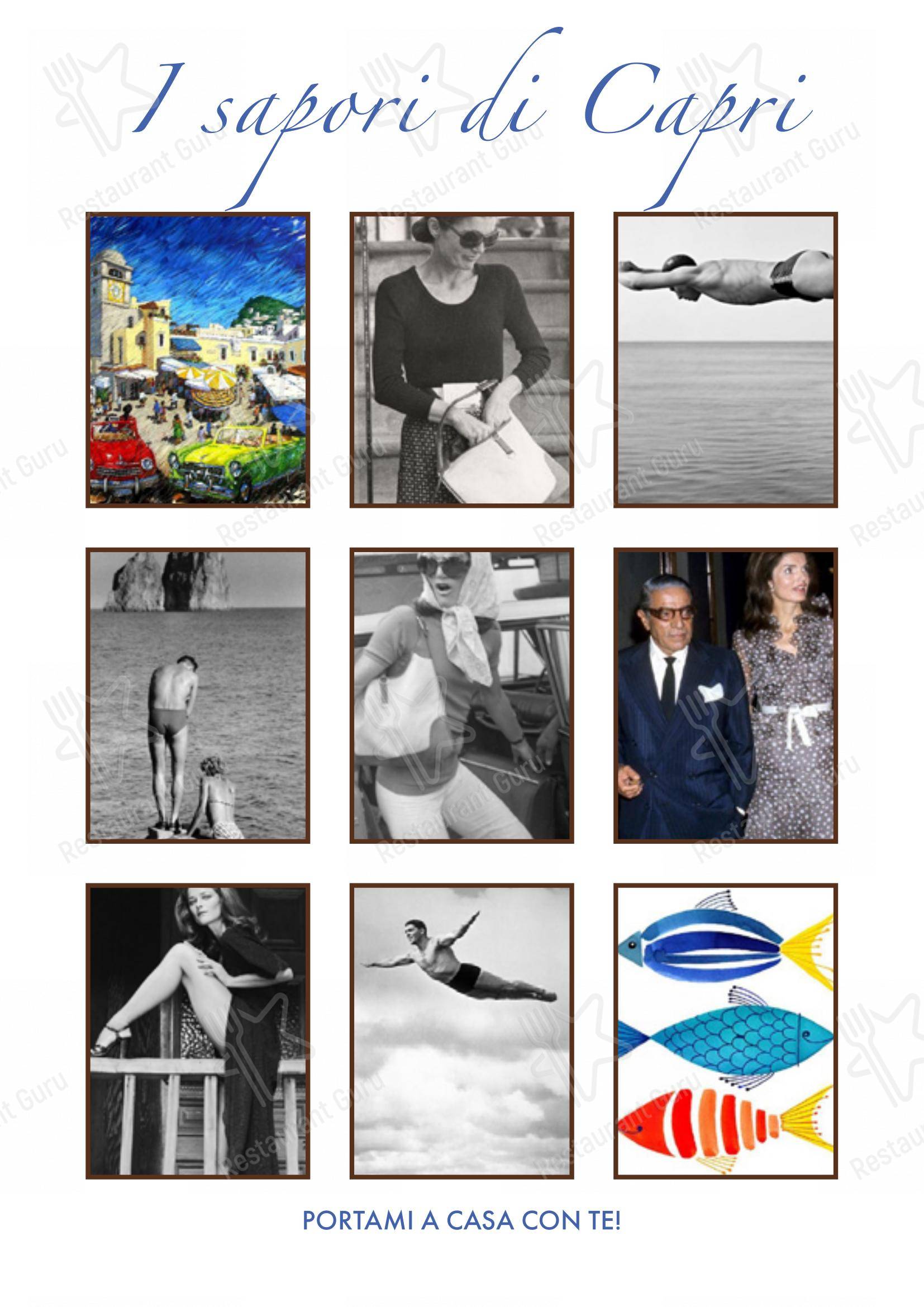 Menu bar per Ristorante Anacapri Lugano pizzeria